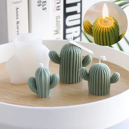 3D Cactus Scented Candle Silicone Mold DIY