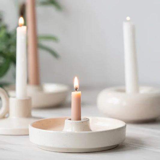 Nordic Ceramic Candle Holder Simple Geometric Cup-shaped